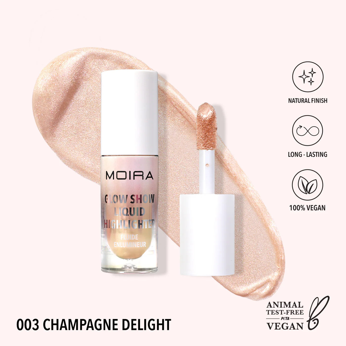 Moira Glow Show Liquid Higlighter- Champaign Delight - هايلايتر